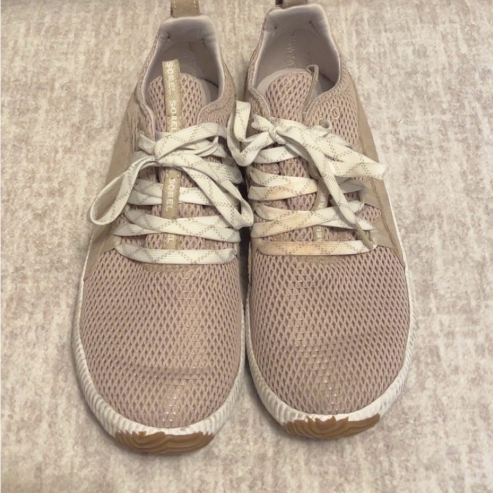 Sorel Light Brown Mesh Sneakers